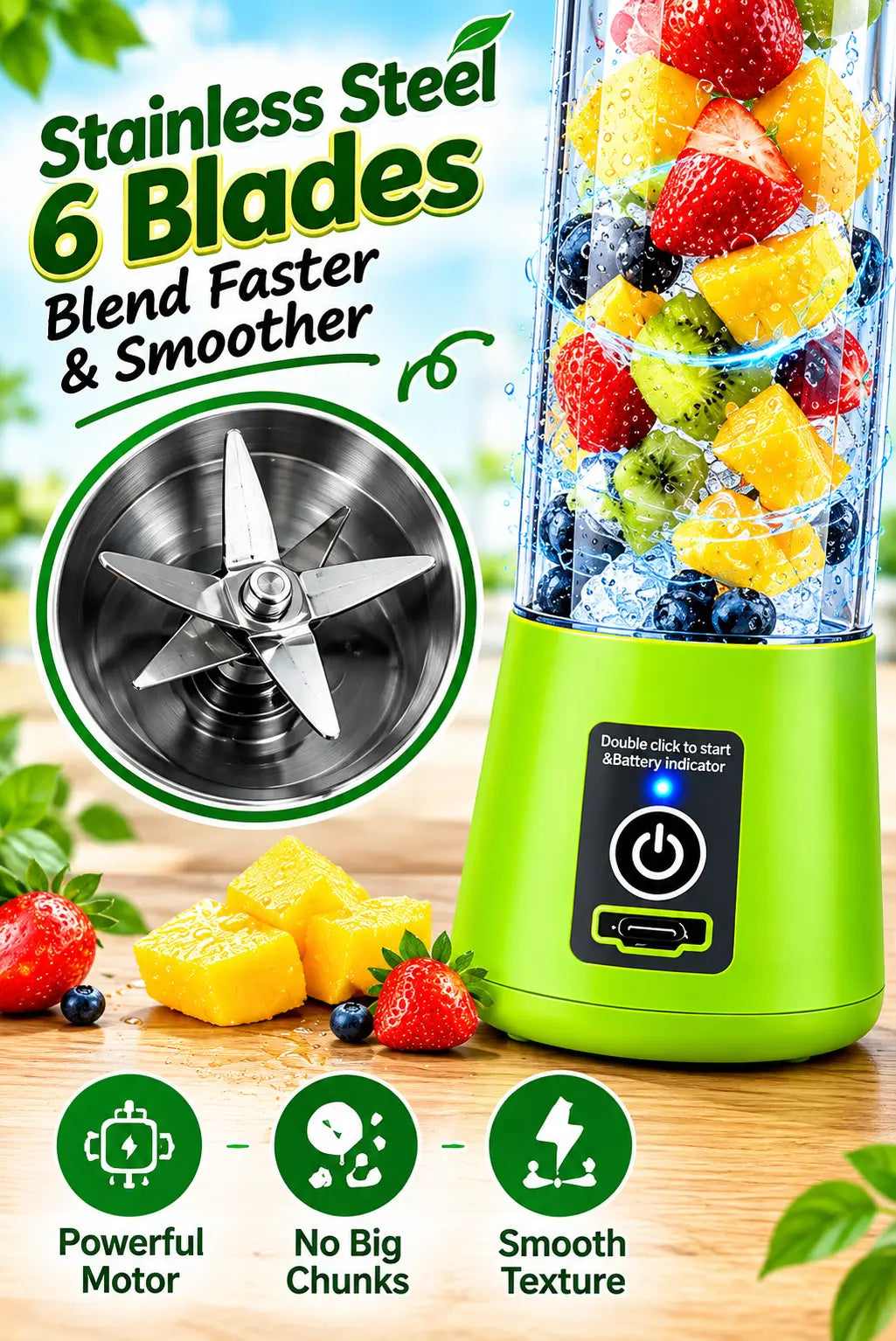 Portable Juicer Blender – Fresh Juice Anywhere