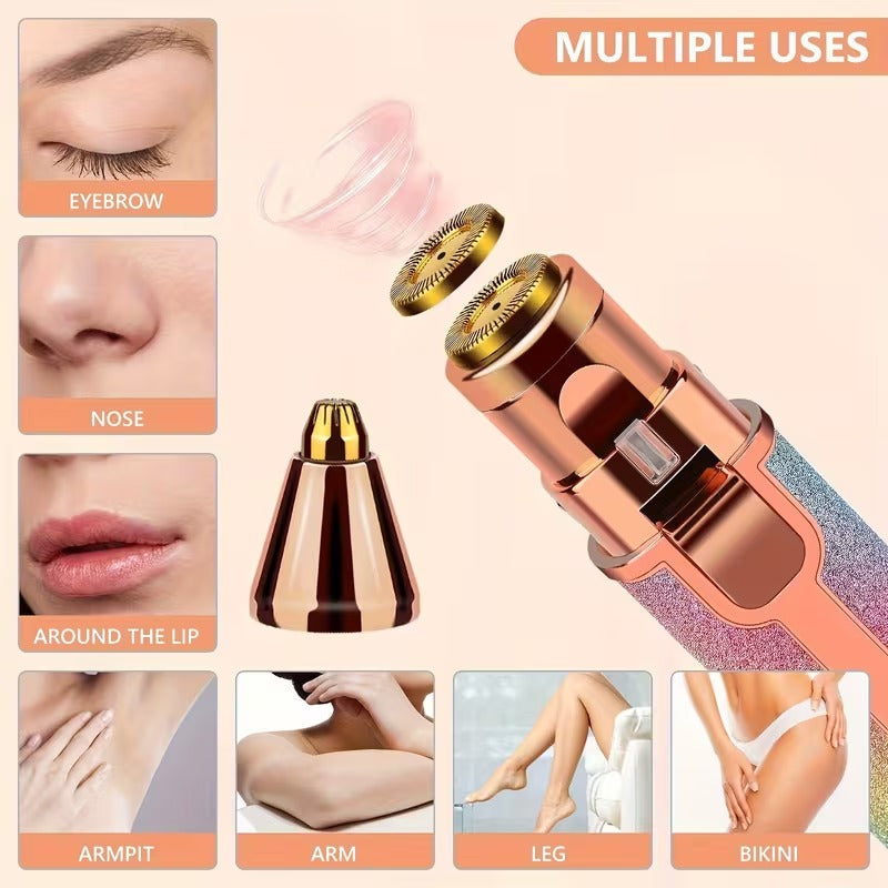 2-in-1 Flawless Eyebrow Trimmer – USB Rechargeable Facial Hair Remover