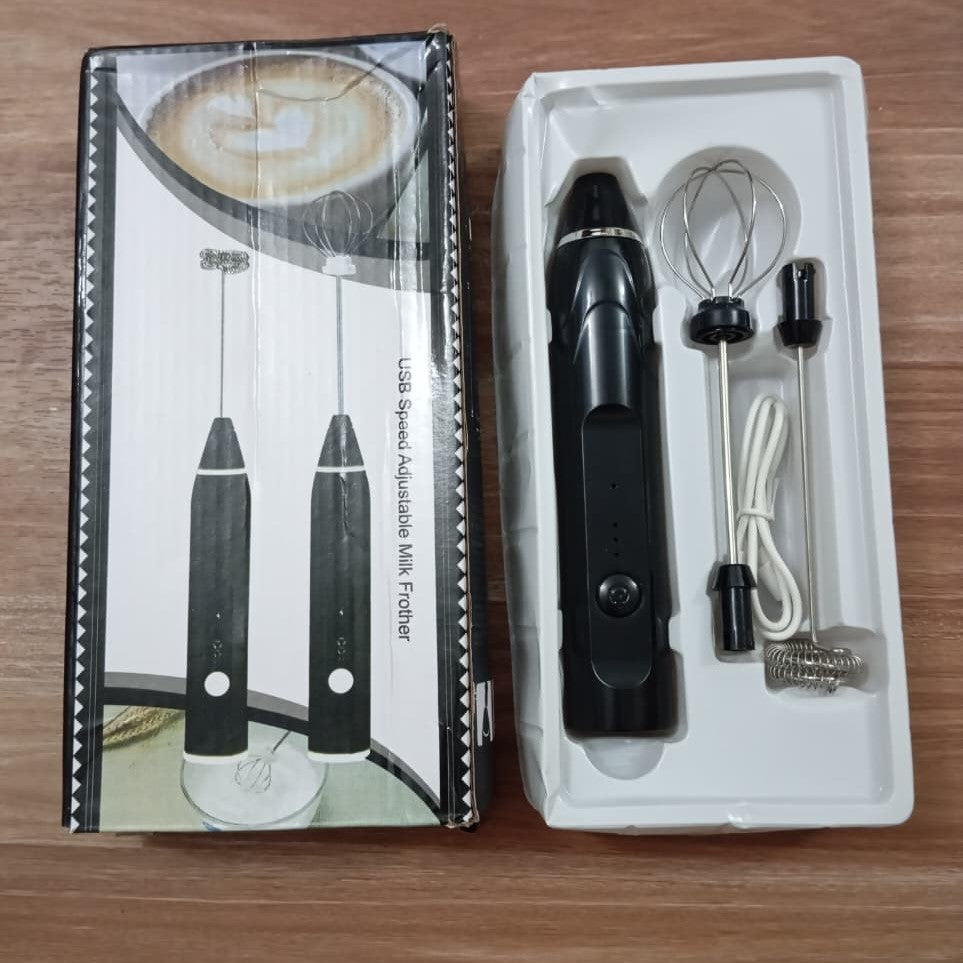 Electric Coffee Beater – USB Rechargeable Milk Frother & Egg Whisk