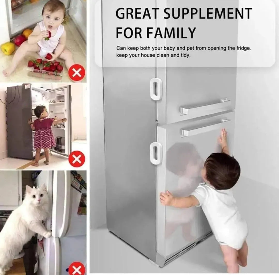 Child Safety Refrigerator Lock – Self-Adhesive Fridge & Freezer Lock