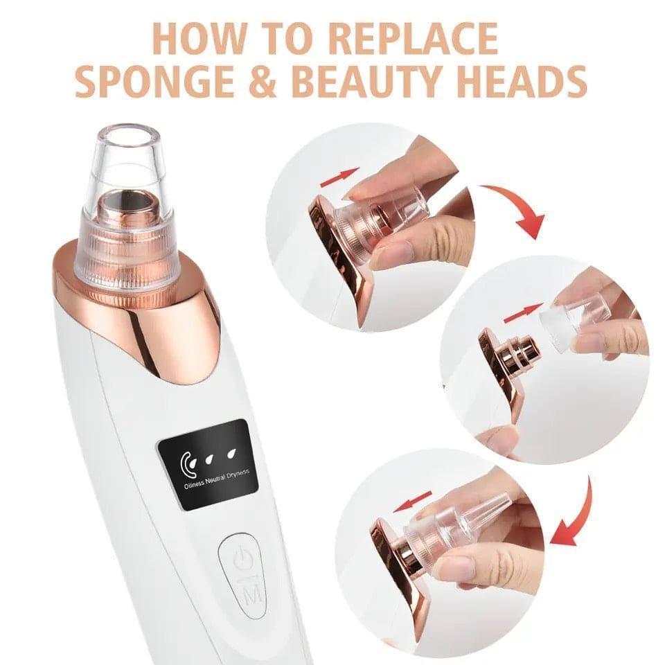 5-in-1 Blackhead Remover Machine – Rechargeable Face Vacuum Pore Cleaner