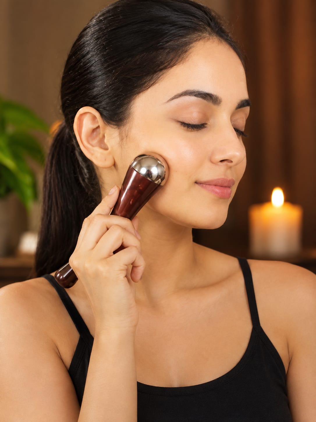 Kansa Massager for Face & Body – Natural Ayurvedic Bronze Massage Tool
