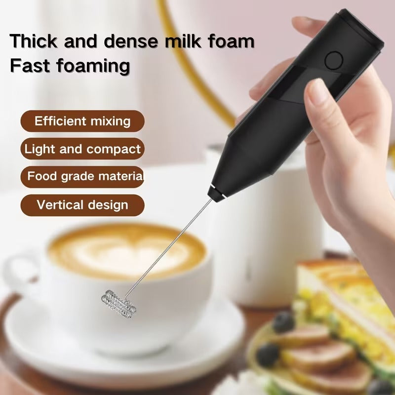 Electric Coffee Beater – USB Rechargeable Milk Frother & Egg Whisk