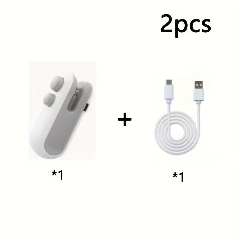 Mini Heat Sealing Machine – 2-in-1 USB Food Bag Cutter & Sealer