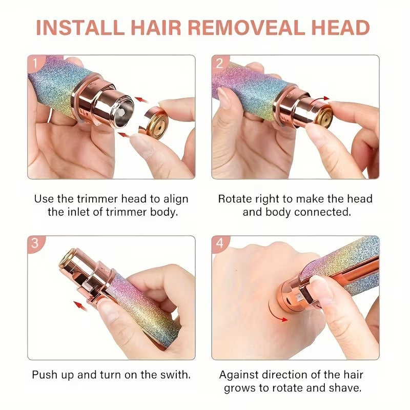 2-in-1 Flawless Eyebrow Trimmer – USB Rechargeable Facial Hair Remover