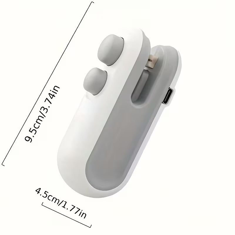 Mini Heat Sealing Machine – 2-in-1 USB Food Bag Cutter & Sealer